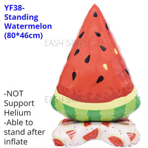 Large Fruit Vegetable Foil Balloons Summer Tropical Theme Birthday Party Decoration Ice Cream Watermelon Pineapple Strawberry Banana Avocado Mushroom Carrot Broccoli Tomato Cherry Lemon Grape Chili Orange Apple Pumpkin Potato Donut Balloon Party Supplie