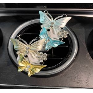 Rotating Butterfly Car Air Conditioner Freshener Pewangi | Odor Removal Universal Vent Clip Car Accessory