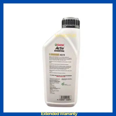 CASTROL ACTIV ESSENTIAL 2T 100% original 1 LITRE JASO FC 100% ORIGINAL MINYAK TUTI 2T
