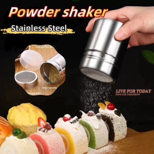 Stainless Steel Seasoning Dispenser Salt Shaker Sugar Spice Pepper Condiments Bottle Rotating Cover
