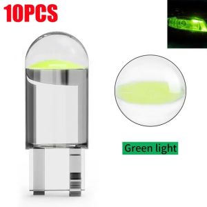 10 Chiếc Bóng Đèn Pha Lê LED T10 Đèn Tích Hợp Tín Hiệu COB Xe Hơi Đèn Biển Số Hình Nêm Đèn Báo Hình Vòm Đèn Đọc Sách Đèn Biển Số 12V 7 Màu