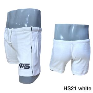 HS21 กางเกงขาสั้นลำลอง ทรงเอวต่ำพอดีตัว ตกแต่งกุ้นต่างสี