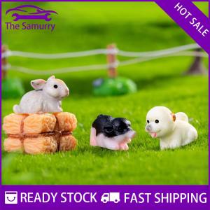 Samurry ✨Hot Sale✨ Mini Small Animal Cows Sheep Dogs Pigs Horses Rabbits Statue Micro Landscape Decoration For Car Home Desktop Ornaments