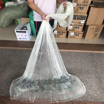 15kaki fishing net fishing net Korean style cast net iron chain cast net small mesh spinning net traditional cast netHeavy lead sinkerHobby of leisure and throwing netsOutdoor leisure equipment