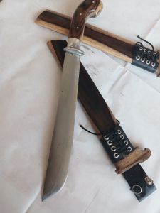 Sarung Serbaguna Kayu Senok Keling untuk Pisau Duras Fulltang - Hitam Berkilau