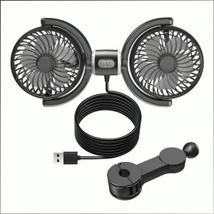 Car Fan Air Supply Electric Fan Three Wind Speeds Circulating Air Adjustable Temperature in the Car