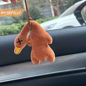【PCWFKef】 Dễ thương phim hoạt hình quay vịt squeak Mặt dây chuyền Keychain xe mặt dây chuyền túi treo trang trí phụ kiện vui thời trang Keychain Quà Tặng