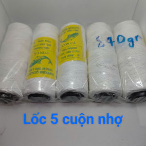 Lốc 5 cuộn nhợ nhợ con cá lốc 5 cuộn nhợ nặng 840 gram nhợ thả diều câu cá xây dựng khâu bao Dụng Cụ Cầm Tay Nam Dây nhợ con cá – dây thả diều – dây câu cá – nhiều cỡ tiện dụng dây nhợ hiệu con cá được sử dụng nhiều trong xây dựng sợi polyester