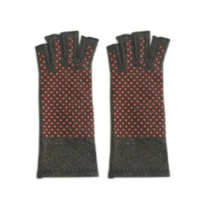 1Pair Compression Arthritis Gloves Rehabilitation Fingerless Gloves Anti Arthritis Therapy Gloves Wrist Support Wristband Anti-Slip Glue Dot Gloves