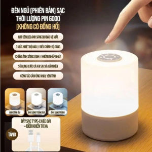 Đèn Ngủ Để Bàn Mini Cảm Ứng Có Sạc Usb Tiện Lợi 3 Màu Sáng Lựa Chọn Điều Khiển Từ Xa Nhanh Chóng