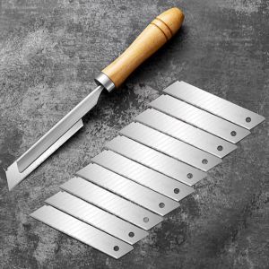 Dao Cạo Lông Heo Vịt Chó Thỏ Dê Bằng Inox Không Gỉ Tiện Dụng Dụng Cụ Cạo Lông Lợn Tặng Kèm Hộp 10 Lưỡi Dao