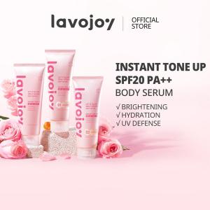 【NEW LAUNCH - LIG Shade 01 dan 02 】LAVOJOY Let It Glow Daily Shine Body Serum Instant Tone Up Delicate Rose with SPF 20++