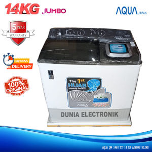 AQUA Mesin Cuci 2 Tabung 14 KG QW P1460XT Airdry System Hijab Series