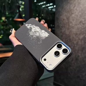 Mangetic Abstract Horse Carbon Case For iPhone 18 Pro Max 17 16 Pro Alloy Camera Lens Frame For Magsafe Hard PC Back Cover Coque