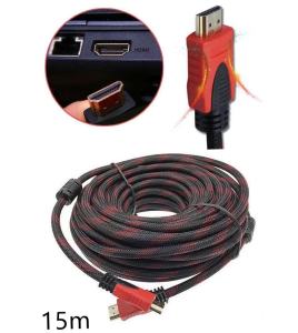 สาย TV เอชดีเอ็มไอ HDMI 15 เมตร สายถักรุ่น HD 15M CABLE 3D FULL HD 1080P