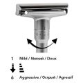 QSHAVE Pisau Cukur Keselamatan Klasik Dua Tepi Boleh Laras (1 Pisau Cukur & 5 pcs Bilah Bersalut Titanium). 