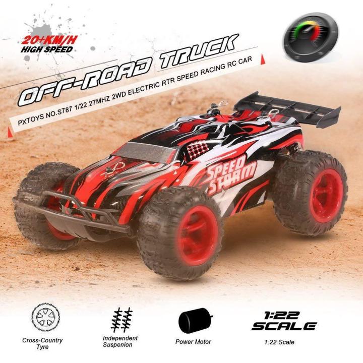 PXTOYS S787 27MHz 2WD 20km/h Off-Road Truck Speed Racing Remote Control ...