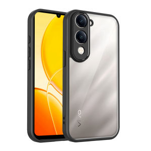 Hybrid PC+TPU Case For Vivo Y29s Y29t 5G Y04 Y 04 4G Phone Case Fashion Transparent Frosted Skin-friendly Shockproof Back Cover For VivoY29S VivoY29T VivoY04 4G ﻿