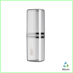 Mexin กล่องแปรงสีฟันเดินทาง แบบโปร่งแสง กล่องเก็บของแบบพกพา toothbrush box