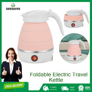 Foldable Travel Kettle 600ml – Portable Mini Electric Kettle with Fast Boil Dual Voltage Lightweight for Camping Use