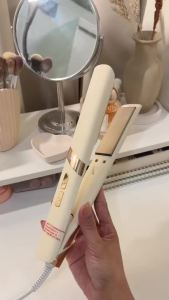 HODEKT Digital display Hair Straightener Curly 4 Temp Levels 3-Layer Heat Insulation Design