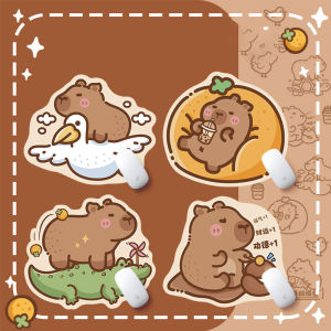 GOODOO กันลื่น แผ่นรองเม้าส์ Capybara แผ่นยางรอง นุ่มนุ่มๆ แผ่นแป้นพิมพ์คอมพิวเตอร์ เสื่อกาแฟ