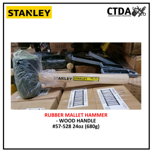 STANLEY RUBBER MALLET #57-528 1-1/2/24OZ WOOD HANDLES