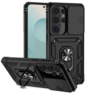 Shockproof Armor Magne Ring Holder Phone Case For Samsung Galaxy S26 Ultra S26+ Plus 5G Slide Lens Protector Cover