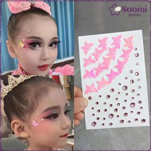 Rhinestone Butterfly Sticker Accessories Eye Corner Makeup Butterfly Bright Diamond Tear Stage Face Decoration