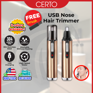 CERTO Rechargeable Nose Hair Trimmer Shaver Clipper Hair Removal Machine Pencukur Bulu Hidung Mesin Cukur Janggut