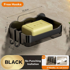 Bathroom Soap Holder Without Drilling Bathroom Soap Dish Double Drainage Soap Dish Bathroom Accessories