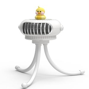DZYSGY Usb Cartoon Shaking Head Fan Clip Table Fan Summer With Night Light Octopus Stroller Fan Hanging Neck Fan Baby Stroller Winding Fan Electric Fan