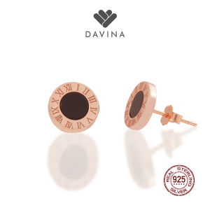 DAVINA Ladies Bellany Earrings Rose Gold Color Sterling Silver 925 - Anting Wanita Perak S925