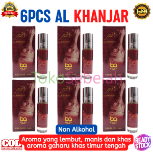 PROMO 12Pcs (1Box) Parfum AL KHANJAR 6ml Bin Ali Roll On Original - Minyak Wangi Non Alkohol - Parfum Original Murah - Minyak Wangi Khas Arab - Parfum Murah Pria Tahan Lama Original - Minyak Wangi untuk Sholat - bisa COD