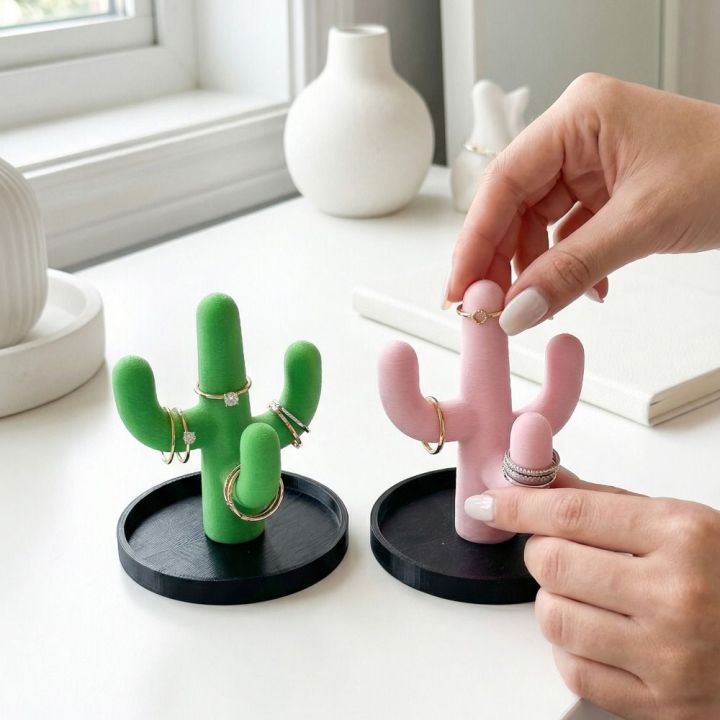 INS Giá đỡ nhẫn hình xương rồng Hài hước Sáng tạo Khay đựng đồ trang ...