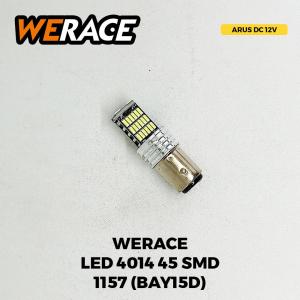 WERACE LED 4014 45 Titik Mata SMD 1157 BAY15D 1156 BA15S Lampu Mundur Rem Sein Motor Mobil CANBUS