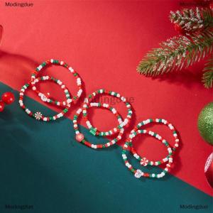 [COD] Modingdue Christmas Colorful Beads Multi Element Bracelets For Women Santa Claus Snowflake Tree Bracelet Party Jewelry