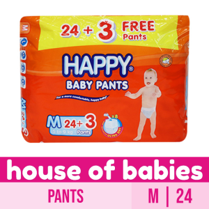 Happy Pants Baby Diapers Medium 24
