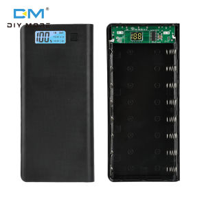 Diymore ชุดไฟมือถือ8ชิ้น18650กล่องแบตเตอรี่จอเทอร์โมมิเตอร์แสดงผล LCD ชุดอุปกรณ์ DIY