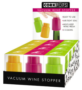 UNIVERSAL VACUUM WINE PRESERVATION STOPPER  ( MULTI-COLOUR ) - PRESERVE WINE AFTER OPENING WITHIN 3 - 5 DAYS (KEPT IN FRIDGE) - SINGAPORE