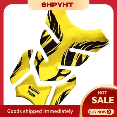 SHPYHT สติกเกอร์แผ่นติดถังน้ำมัน3D ของรถจักรยานยนต์สติกเกอร์แผ่นป้องกันน้ำมันก๊าซอุปกรณ์ตกแต่งเปลวไฟมอเตอร์ไซค์