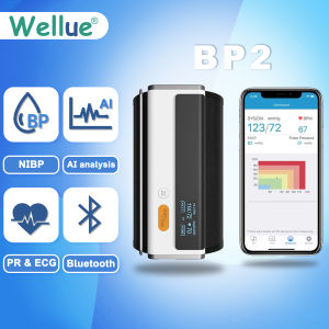 Wellue BP2 Bluetooth Blood Pressure Monitor Upper Arm Medical Device Ecg Blood Pressure with IOS and Android APP Bp Machine Sphygmomanometer