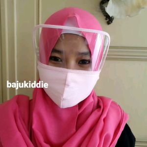 Masker Mika Dewasa Hijab / Masker Kain / Masker Hijab / Face Shield