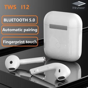 Mezone i12 Wireless Ear Phone Bluetooth Original Gaming Headset Earphone Two-way Talk Fast Charging Touch Control With Microphone Waterpoof For OPPO Vivo Samsung Android