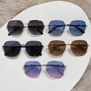 แว่นกันแดดโพลาเสริมสวยสูงสำหรับผู้หญิงและผู้ชาย กรอบโลหะ ป้องกันรังสีอัลตรา แว่นตา กลางแจ้ง แว่นสายตา