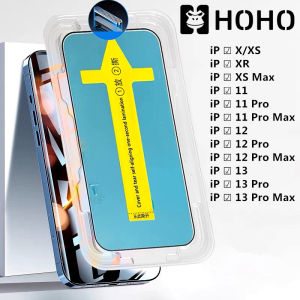 HOHO🔥ฟิล์มกระจกนิรภัย ใช้สำหรับ iPhone 17 Air 16e X XR XS Max 11 12 13 14 15 16 17 Pro Max 14 15 16 Plus ฟิล์มกันมอง ฟิล์มกระจกแบบมีตาข่ายกันฝุ่น ฟิล์มกระจก ฟิล์มความเป็นส่วน