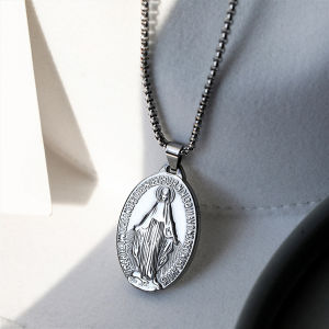 Catholic Virgin Mary Miraculous Medal Charm Only Pendant for Necklace DIY Jewelry Making