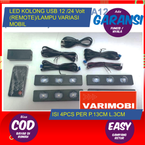 LED KOLONG USB 12 /24 Volt (REMOTE)/LAMPU VARIASI MOBIL