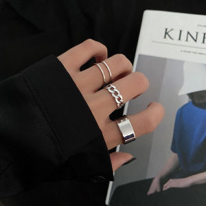 【Bestella✨COD】7PCS Emas Perak Paduan Titanium Cincin Tidak Pudar Aksesoris Fashion Korea cincin titanium anti luntur