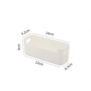 MAYIT Stackable Desktop Storage Box Large Capacity Coverless Kitchen Organizer Bin Multifunctional Sundries Storage Boxes Fruit Cosmetic